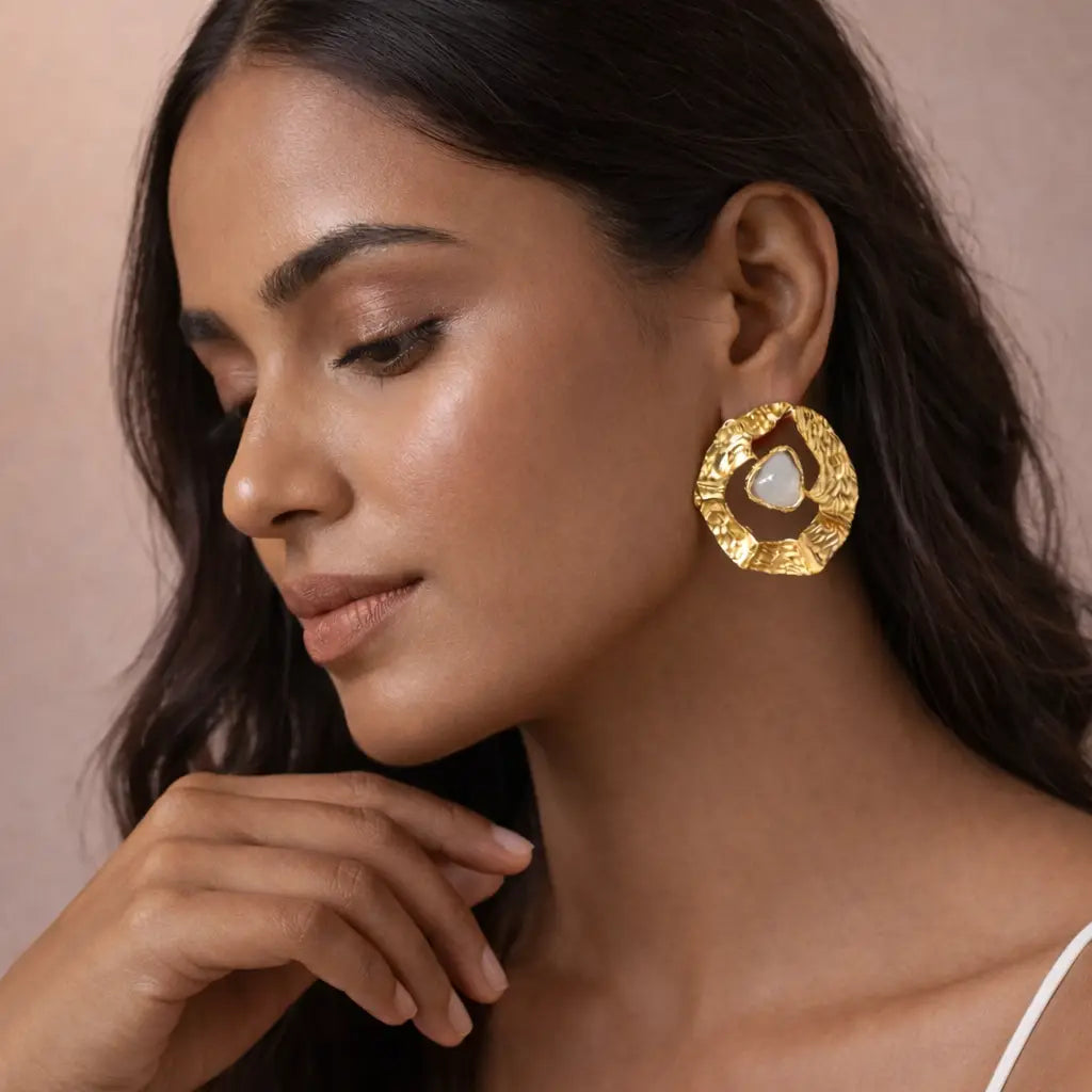Kavi Moonstone Earrings
