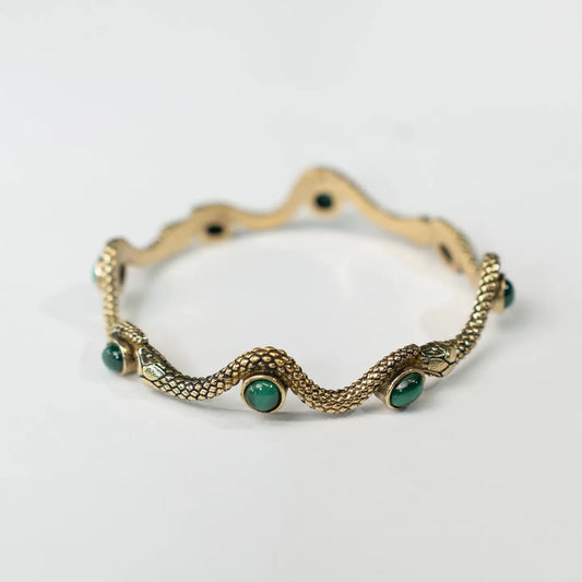Snake Malachite Bangle