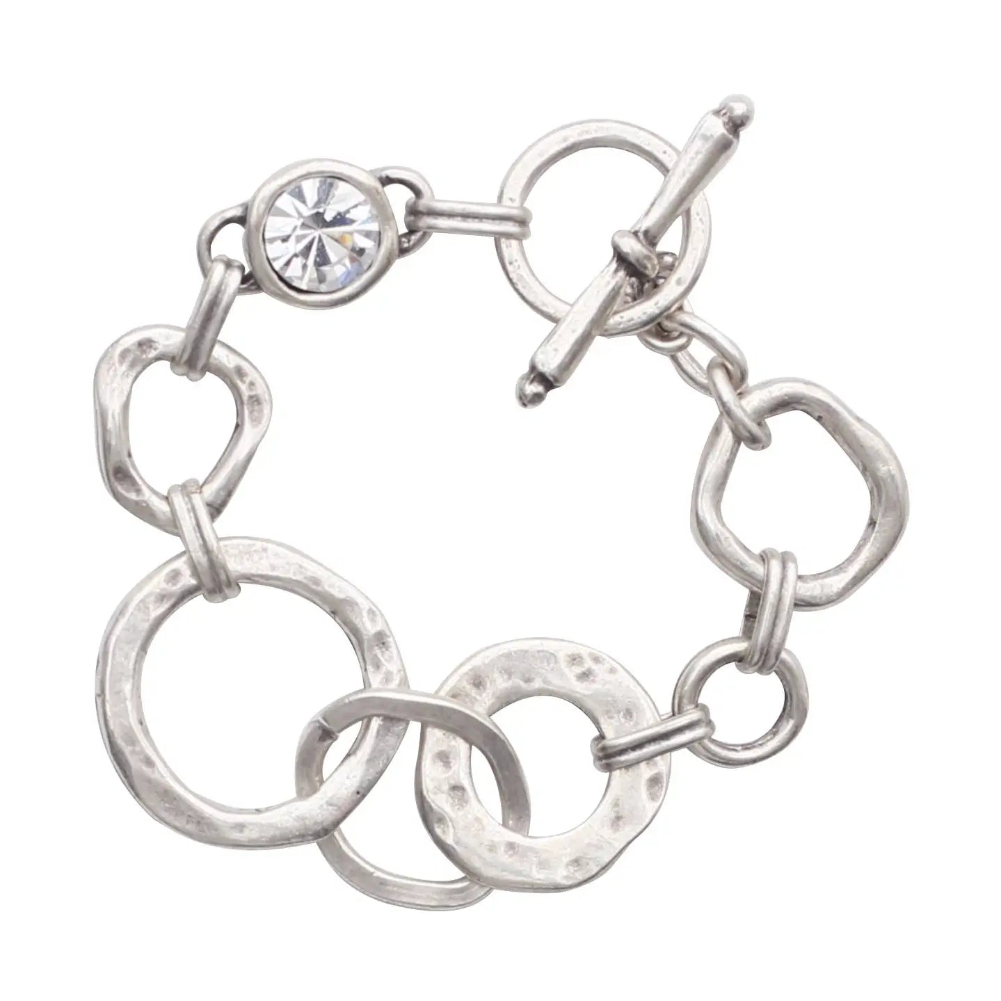 Crystal Circle Link Bracelet