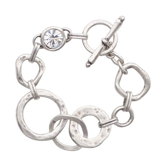 Crystal Circle Link Bracelet