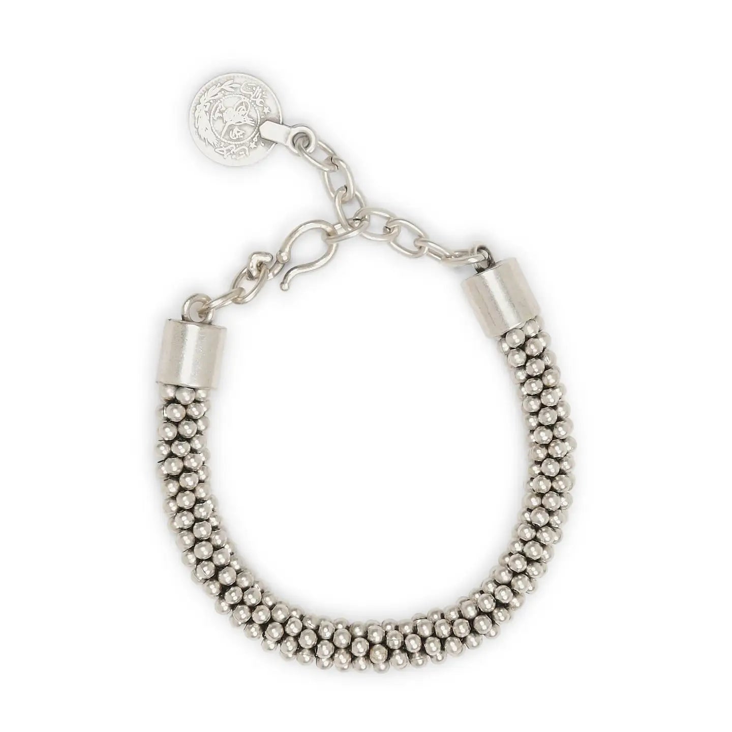 Silver Beaded Cluster Bracelet