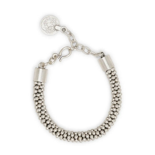 Silver Beaded Cluster Bracelet
