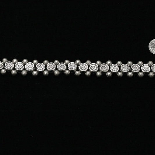 Silver Spiral Link Bracelet