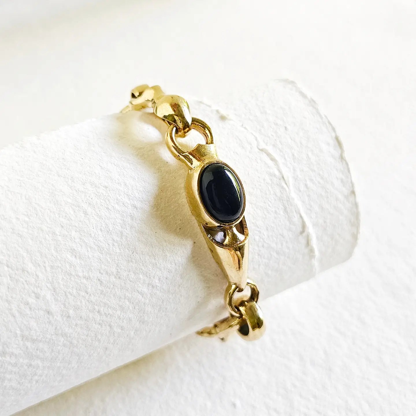 Brass Gemstone Bracelet