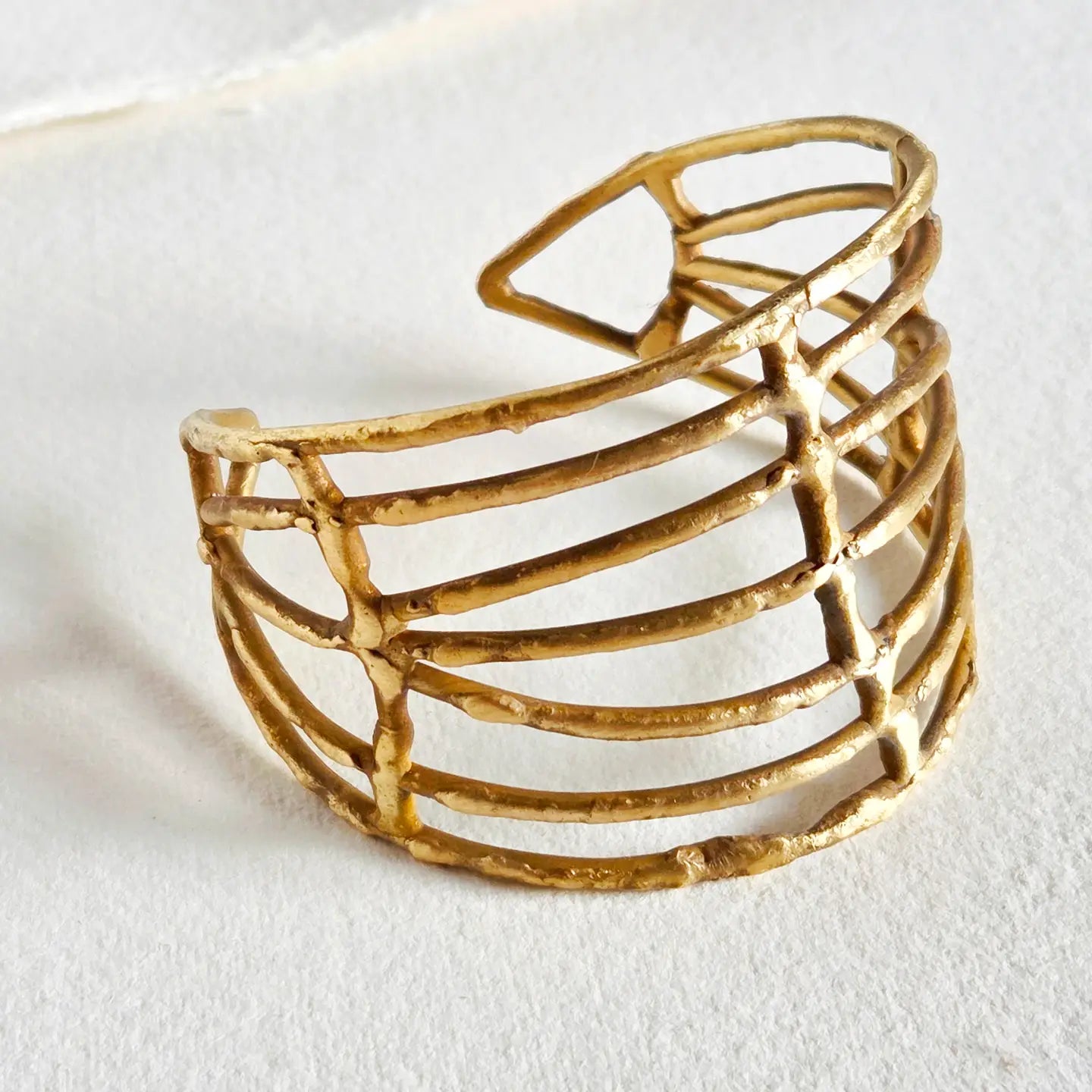 Brass Caged Cuff