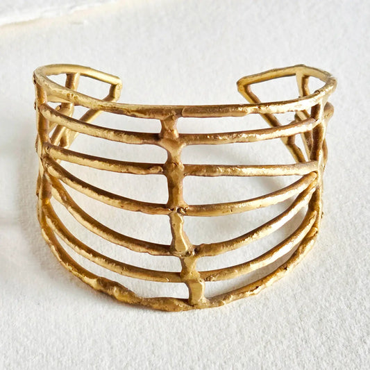 Brass Caged Cuff