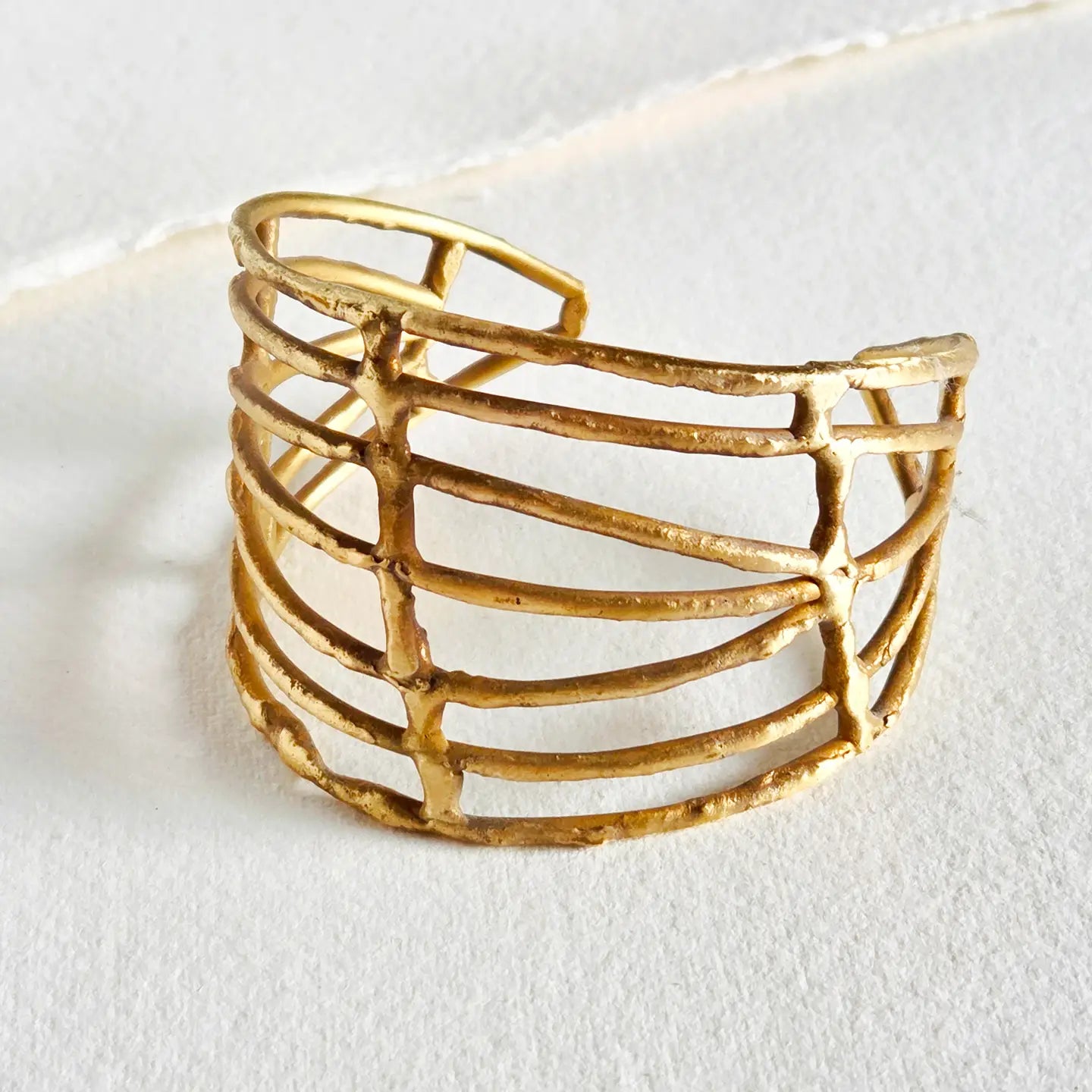 Brass Caged Cuff