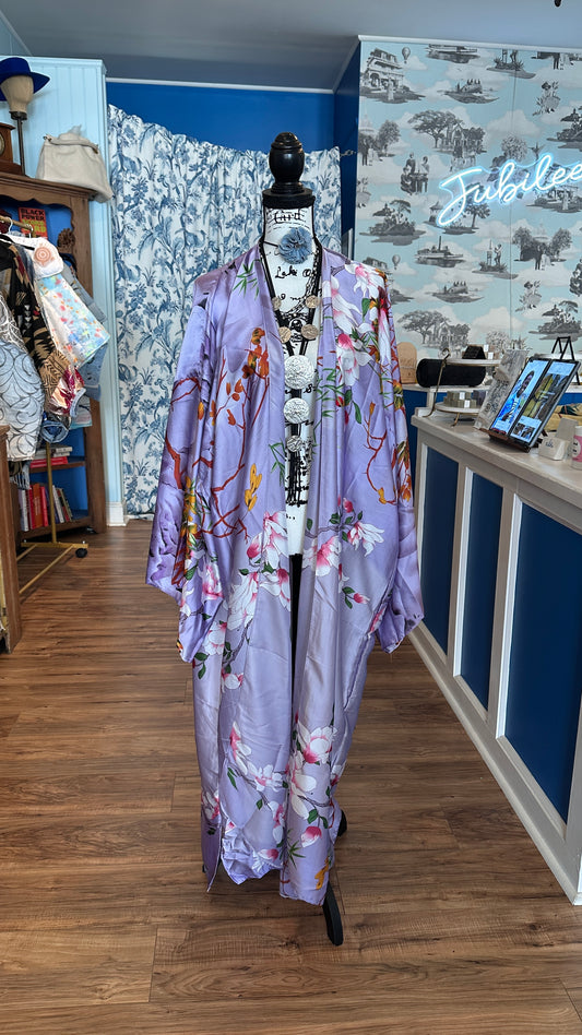 Lavender Cherry Blossom Kimono