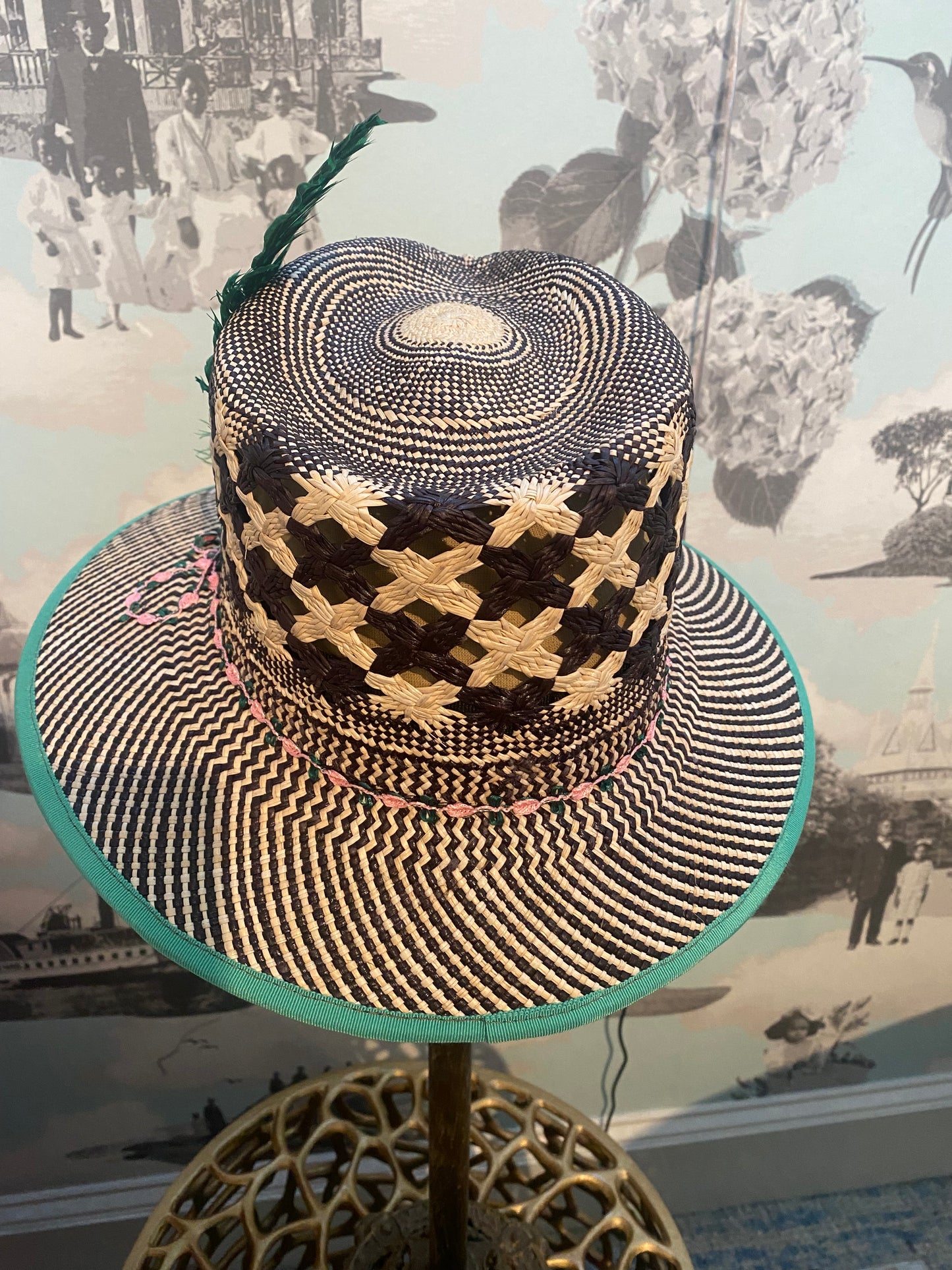 Handwoven Graphic Straw Hat