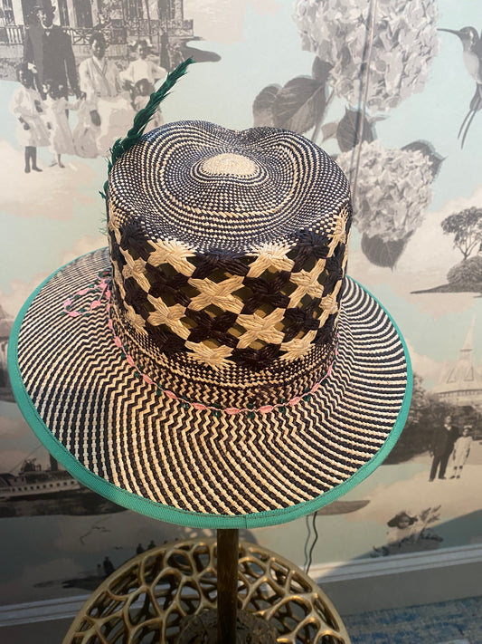 Handwoven Graphic Straw Hat