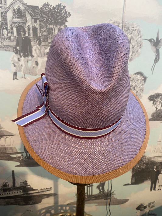 Soft Purple Fedora with Ribbon Accent