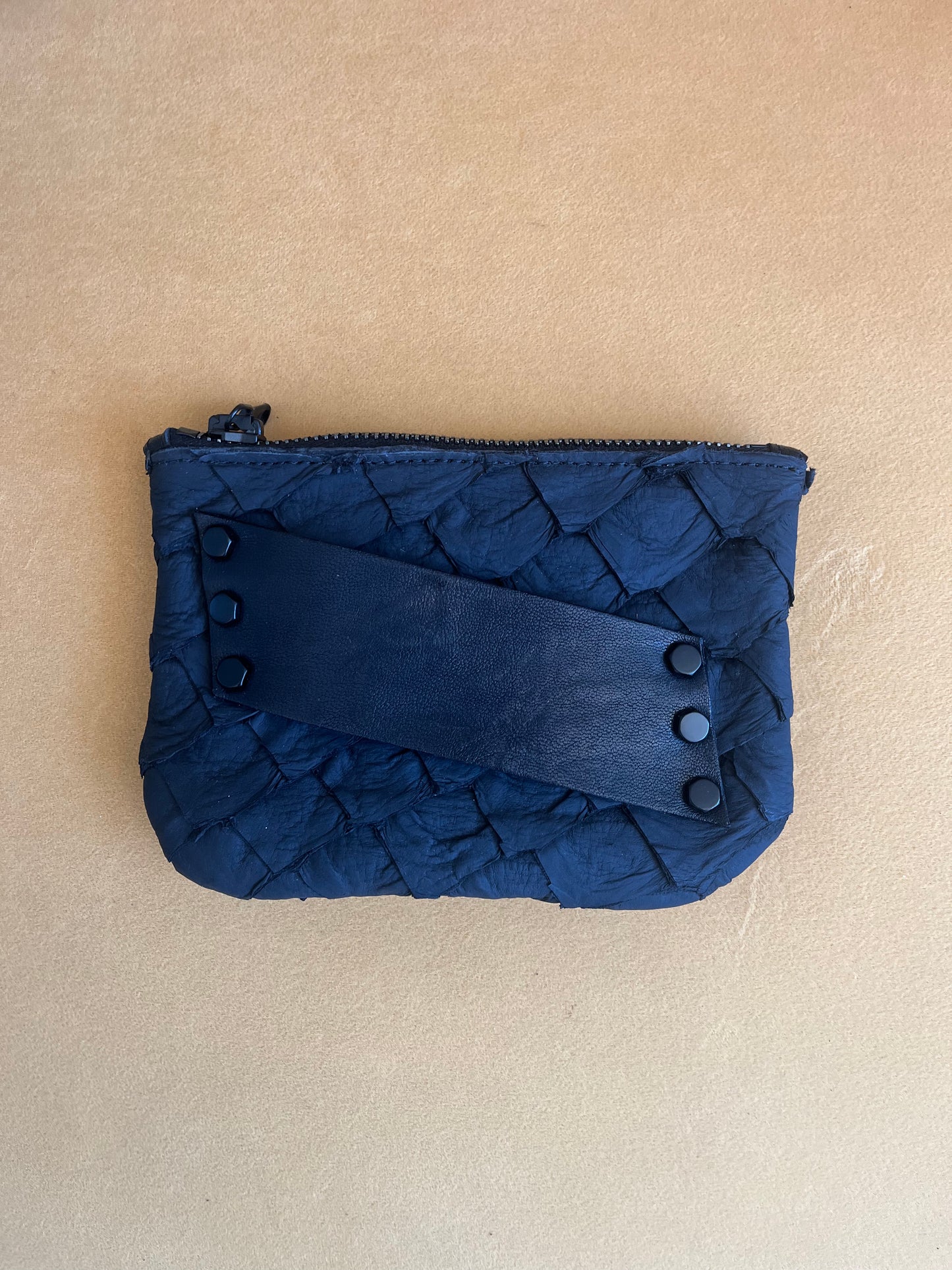 Mini Exotic Leather Clutch with Hand Slide