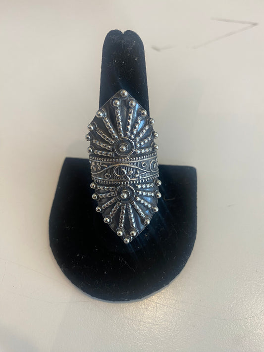 Studded Silver Detail Ring