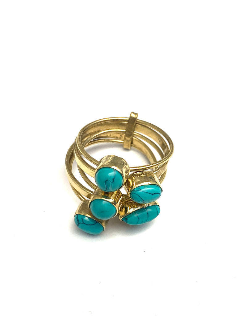 Paal Stacking Turquoise Ring