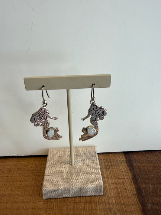 Silver Mermaid Earrings