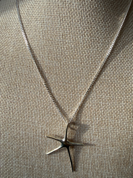 Silver Starfish Necklace