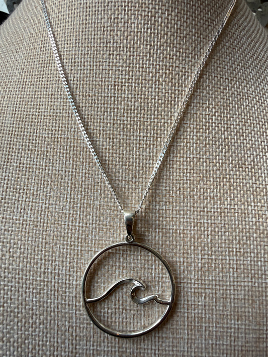 Silver Wave Necklace