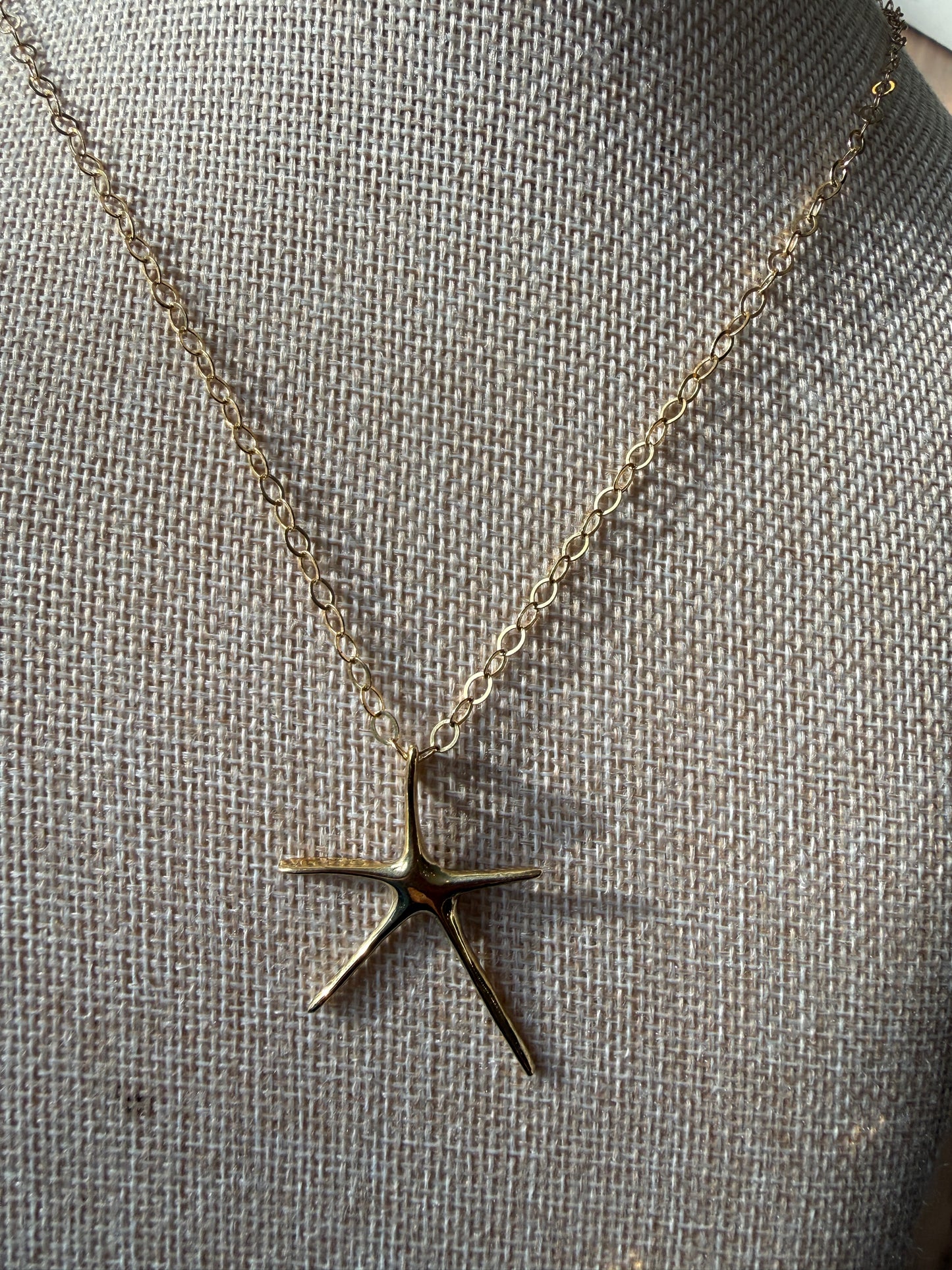 Brass Starfish Necklace