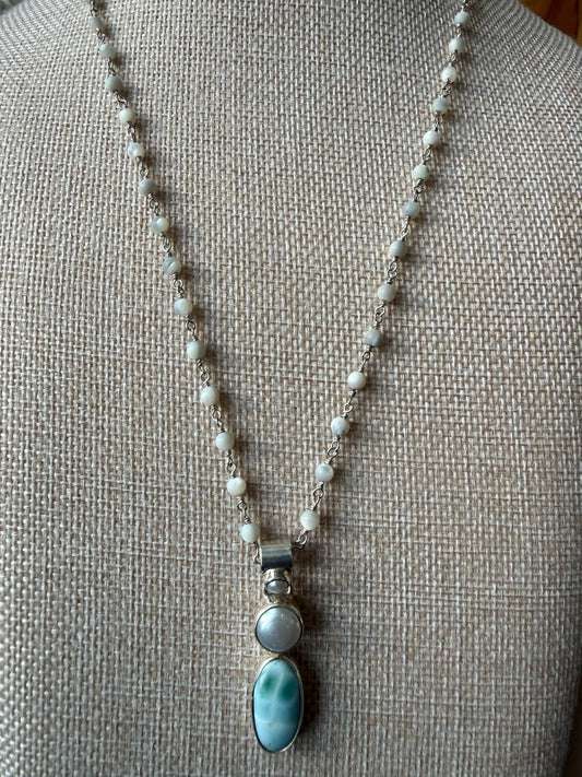 Ocean and Moon Goddess Necklace