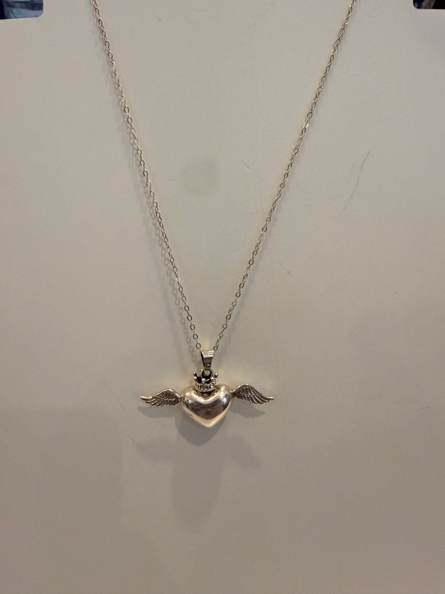 Brass Heart and Wings “Freedom” Necklace