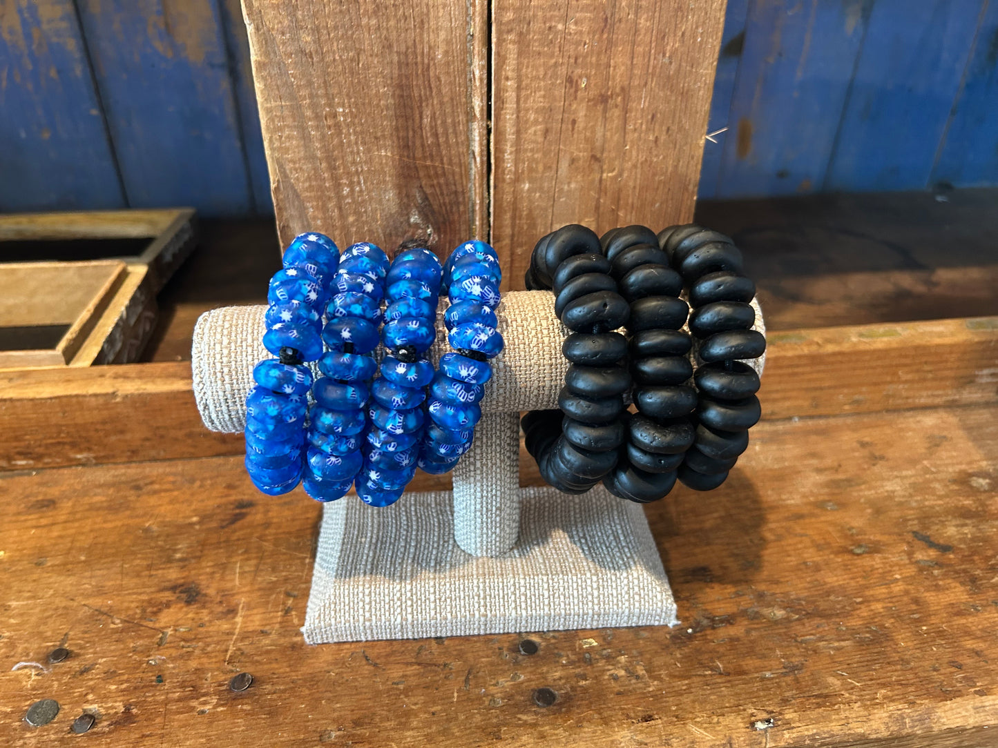 Chunky Statement Tribal Glass Bracelet