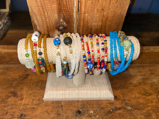 Coil Ghanaian Glass Bracelet