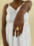 Ateno Adjustable Brass Ring