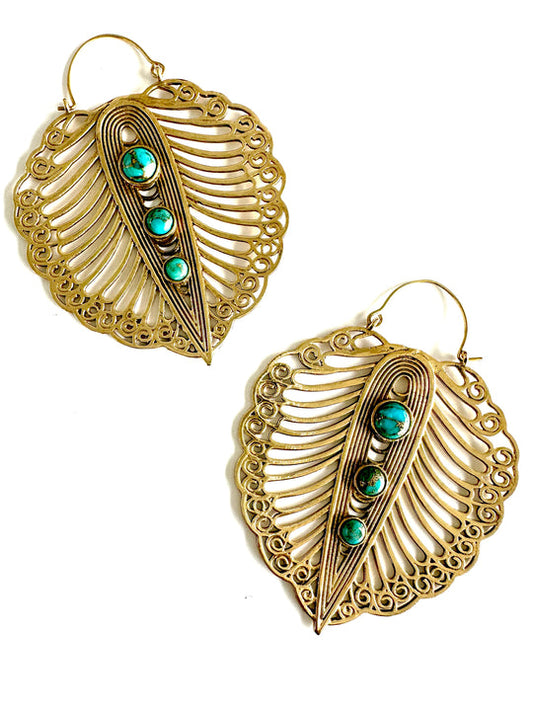 Peacock Raz Turquoise Earrings