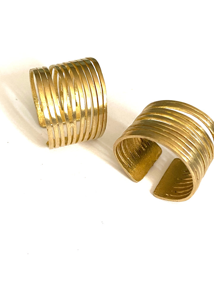 Diya Adjustable Brass Ring