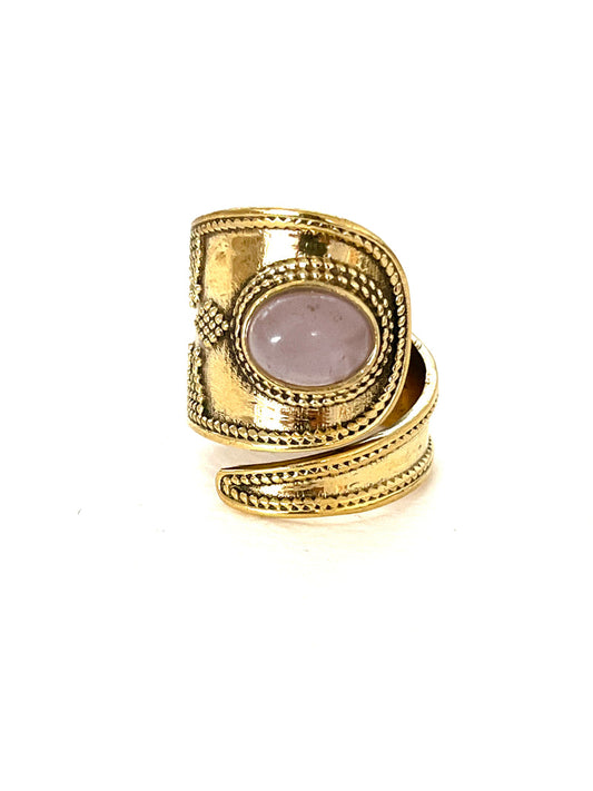 GAYA GEMSTONE RING - Rose Quartz