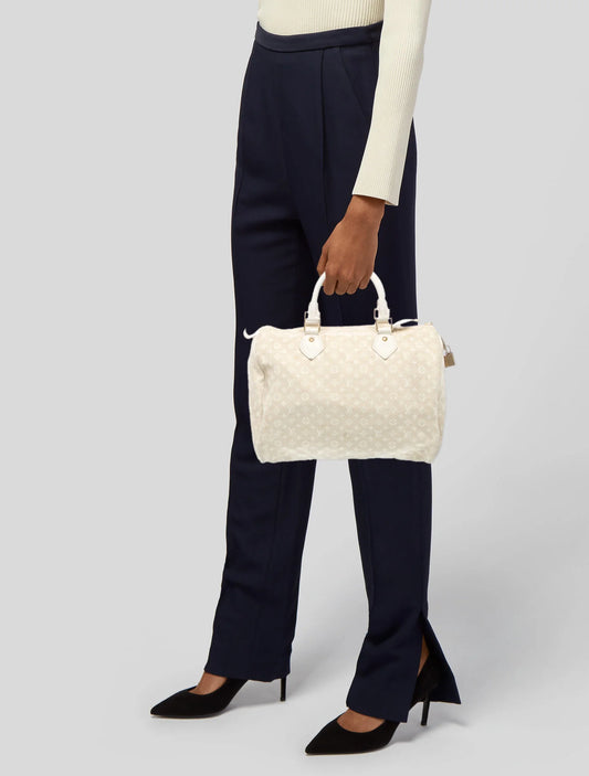 Louis Vuitton (Canvas) Monogram Mini Lin Speedy 30