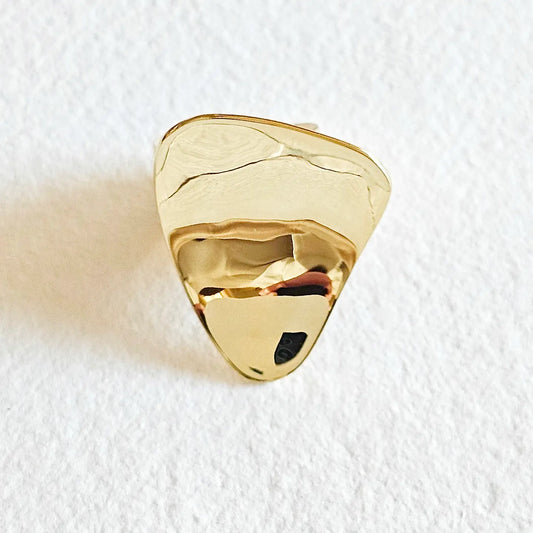Brass Pebble Convex Ring