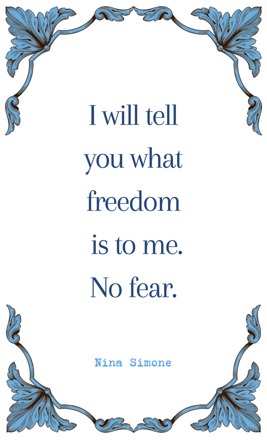 Nina Simone "What Freedom is To Me" Quote Card