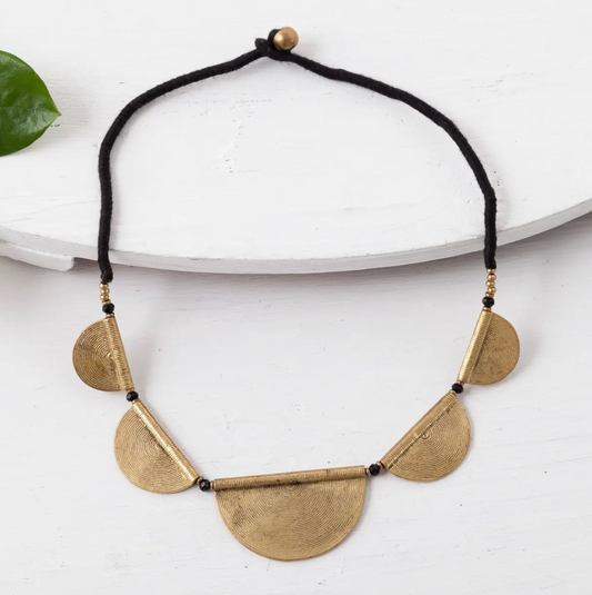 Brass Half Moons Necklace
