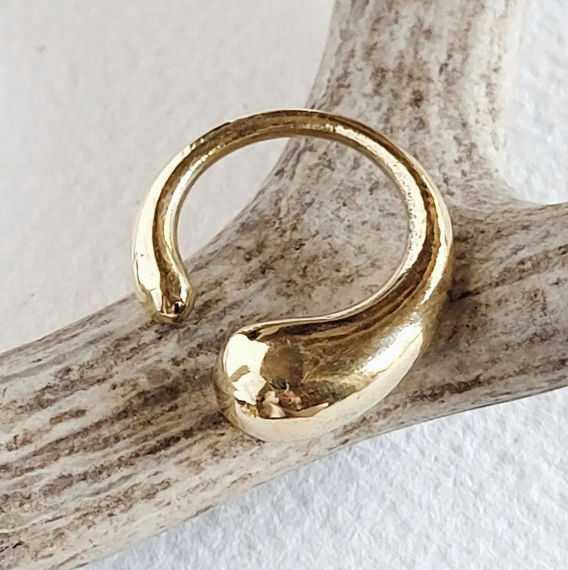 Brass Molten Cluster Ring