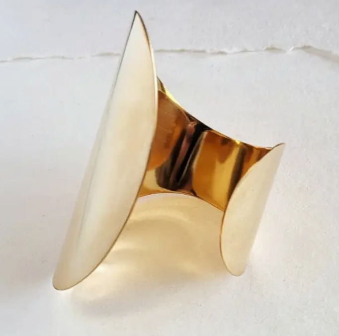 Swerve Modern Brass Cuff Bracelet