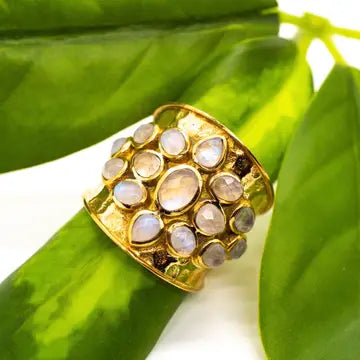 Moonstone Cluster Ring