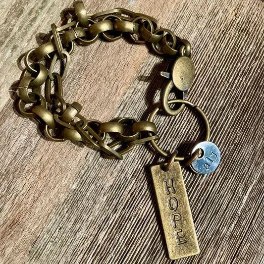 Hope Chain Charm Bracelet