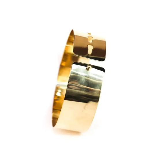 Brass Satin or Smooth Dome Globe Collar Necklace