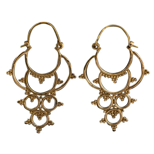 Eiffel Brass Hoop Earrings