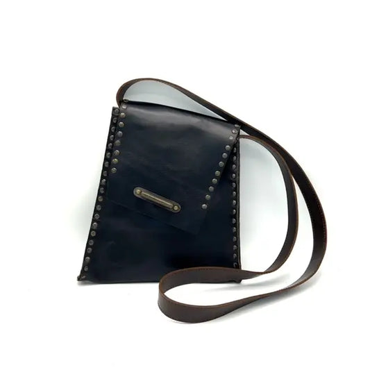 Slanted Studded Crossbody Bag