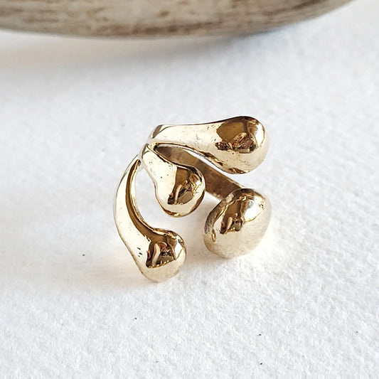 Brass or Silver Ring Molten Cluster (Orb)