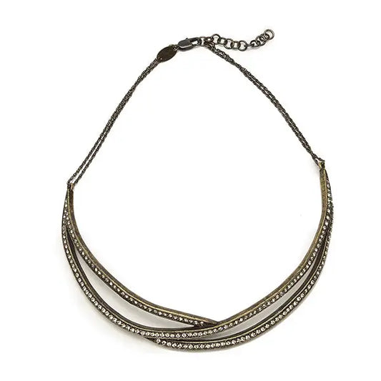 Crystal Neck Cuff Double