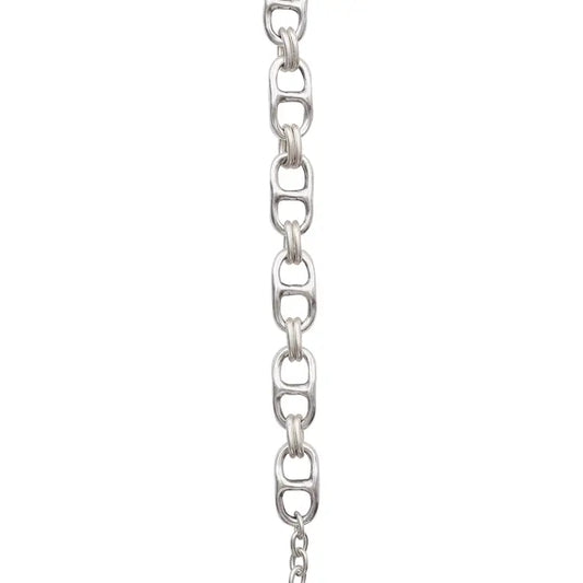 Handmade Double Link Pewter Bracelet