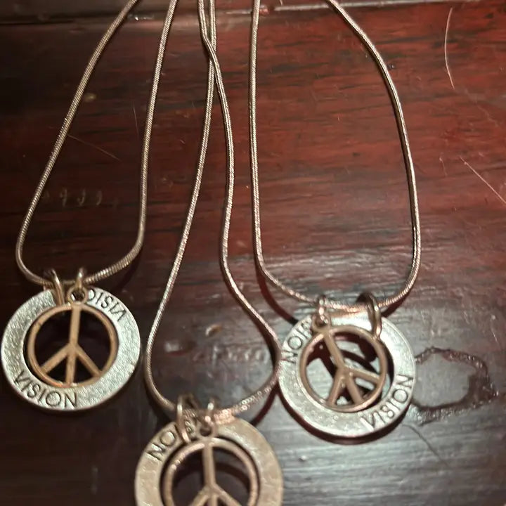 Vision and Peace Silver Necklace