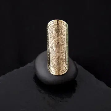 Long Etched Brass Ring