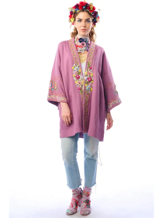 Juliette Embellished French Terry Kimono Jacket