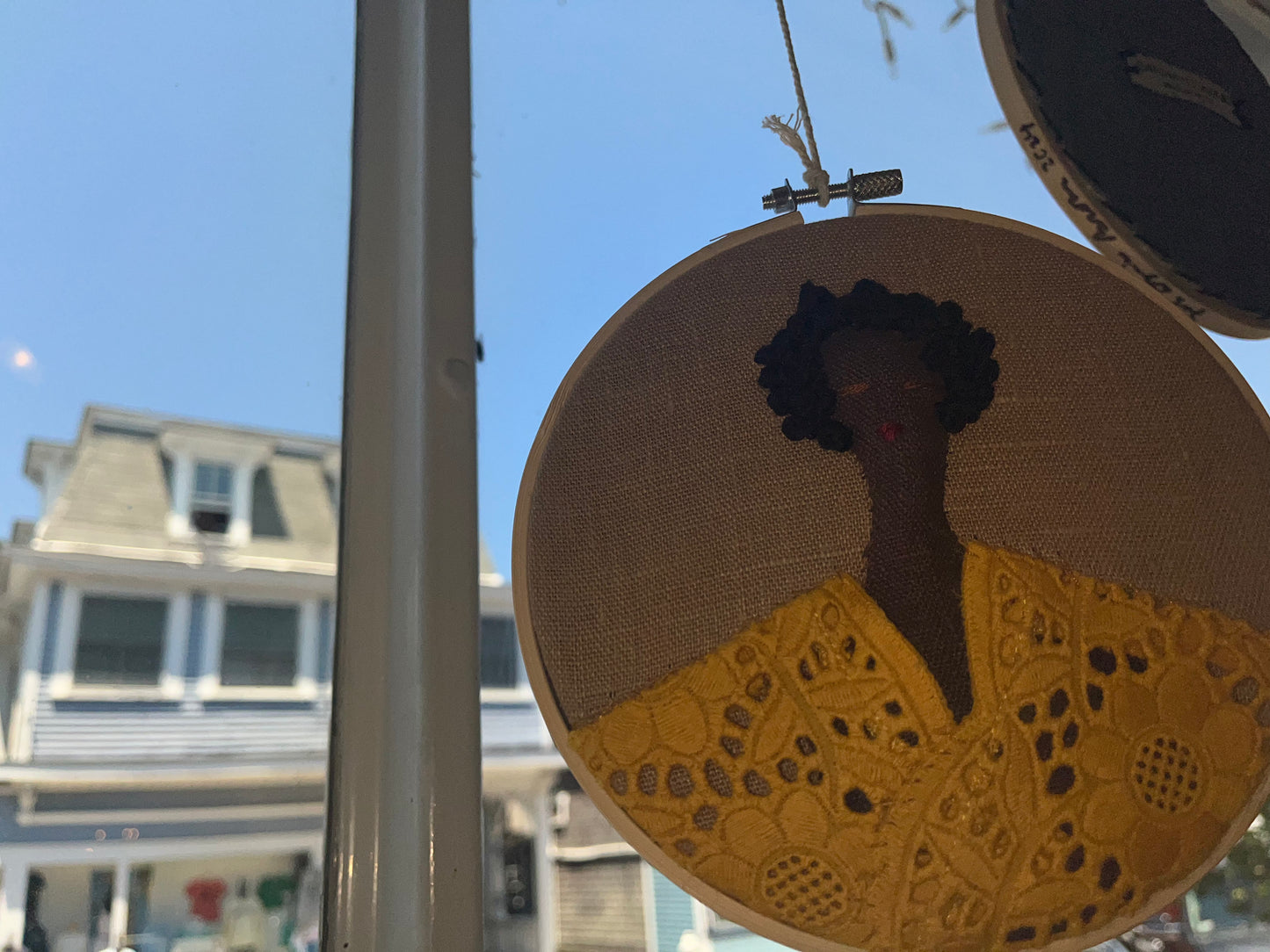 Handstitched Doll Portrait-yellow dress