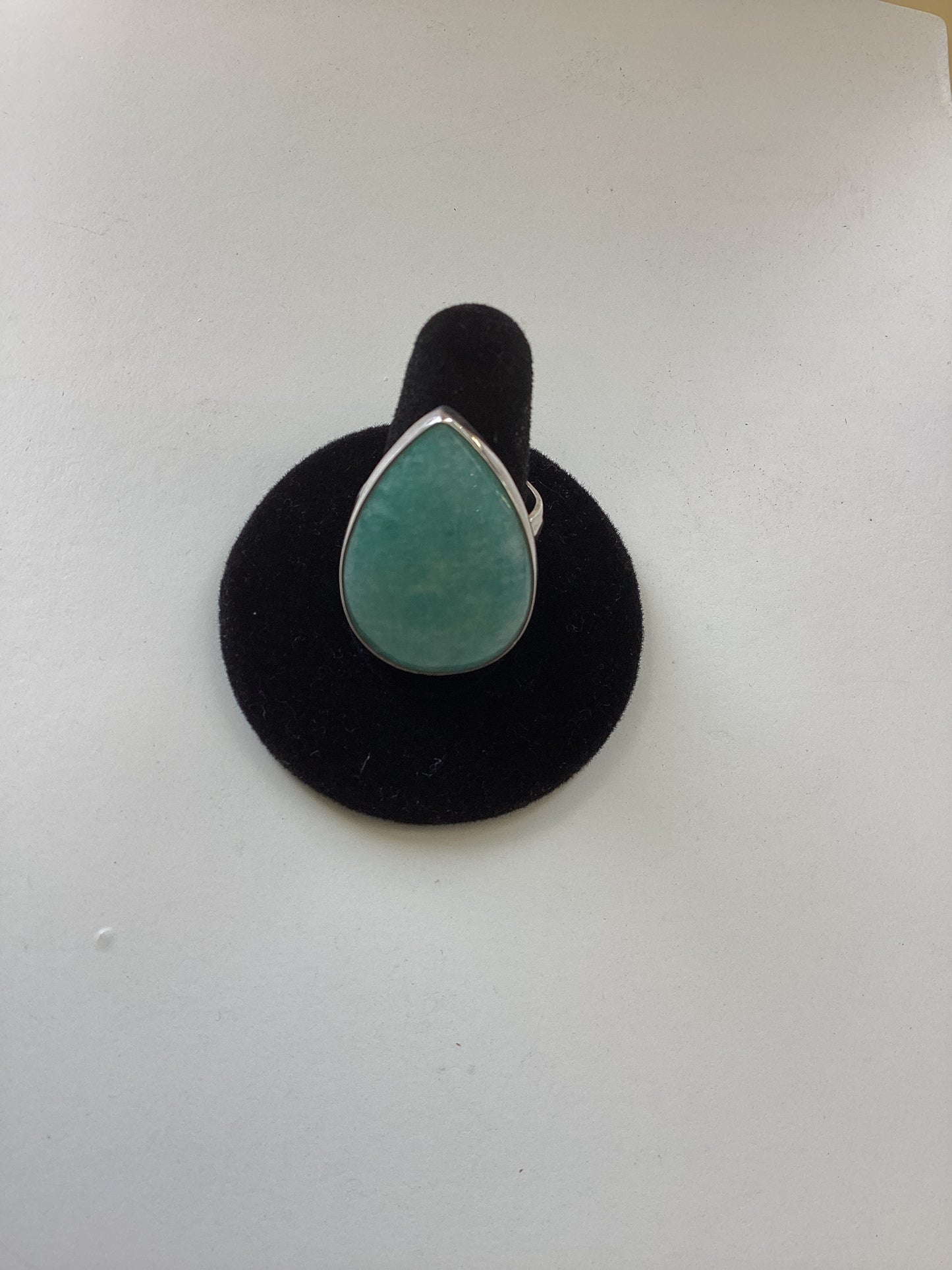 Silver and Amazonite Ring