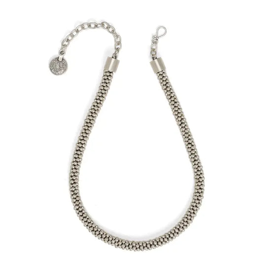 Handmade Knitting Pewter Necklace